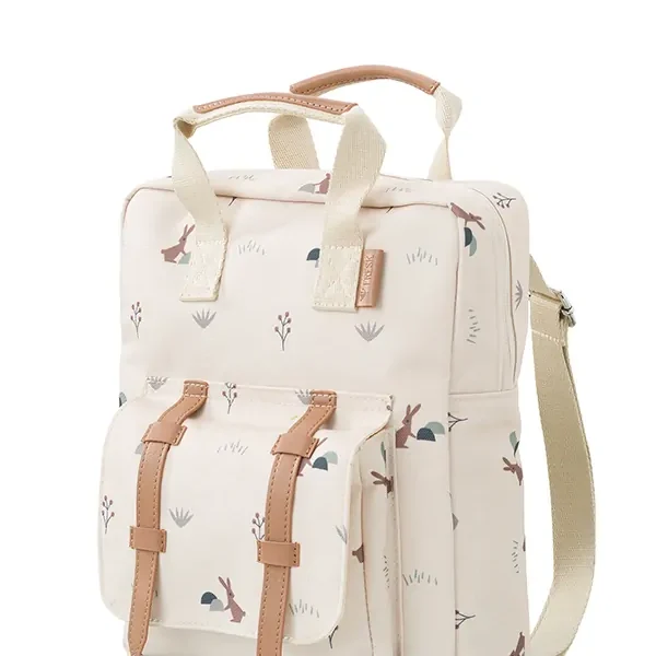 ghiozdan grădiniță rabbit sandshell, mic s, friendly din pet reciclat, model iepurași