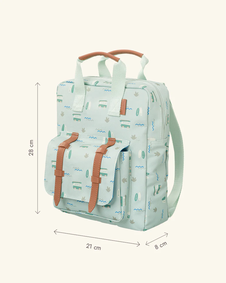 Ghiozdan Grădiniță Surfboy S – Eco-friendly, 28 cm 3 ghiozdan grădiniță surfboy, friendly din pet reciclat, ergonomic, 28x22x8 cm, verde