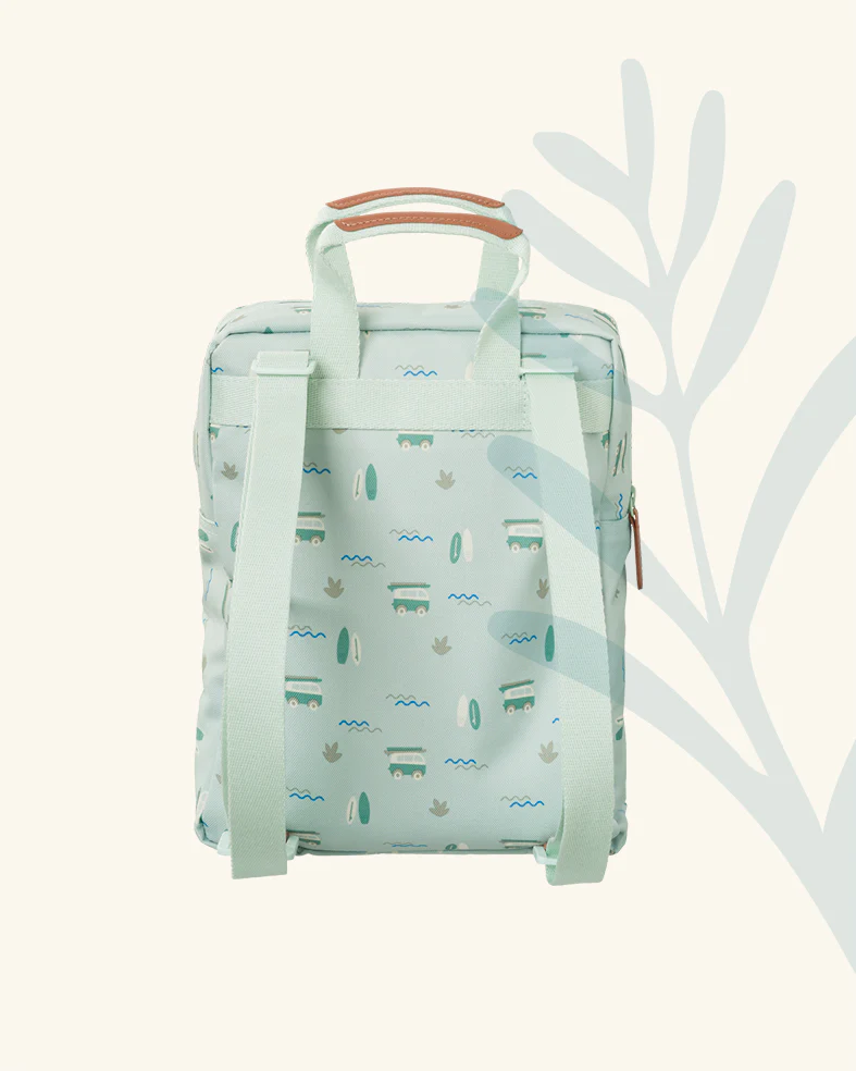 Ghiozdan Grădiniță Surfboy S – Eco-friendly, 28 cm 2 ghiozdan grădiniță surfboy, friendly din pet reciclat, ergonomic, 28x22x8 cm, verde