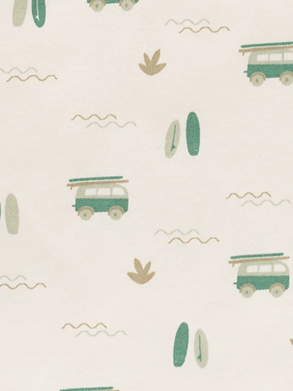 Păturică Bumbac Organic Bebeluși 80x100 cm – Fresk Surfboy 2 Păturică Bumbac Organic Bebeluși